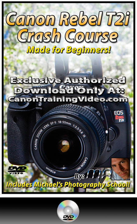 Canon Rebel T2i Crash Course Training Guide DVD + Download