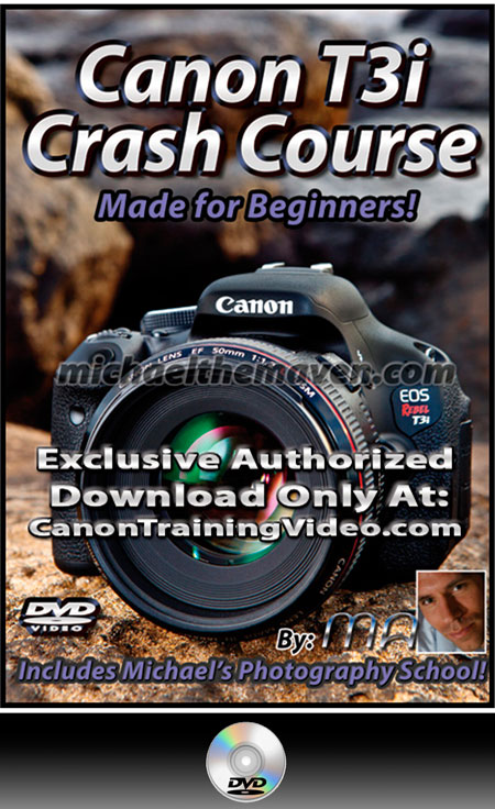 Canon Rebel T3i Crash Course Training Guide DVD + Download